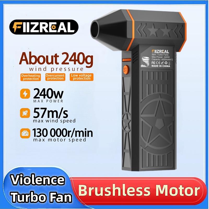 Dryer Car Blower - Fiizreal X50 240W Bürstenloser Turbo-Lüfter 57m/s