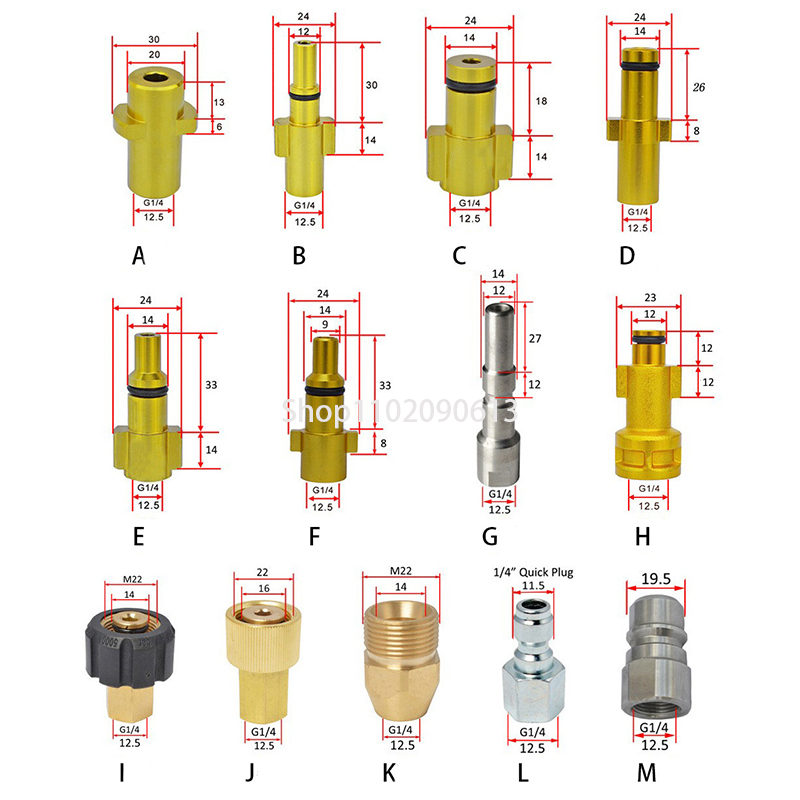 Pressure Washer Foam Gun - 1 Stück Metalladapter Schaumdüse Schaumgenerator Schaumpistole