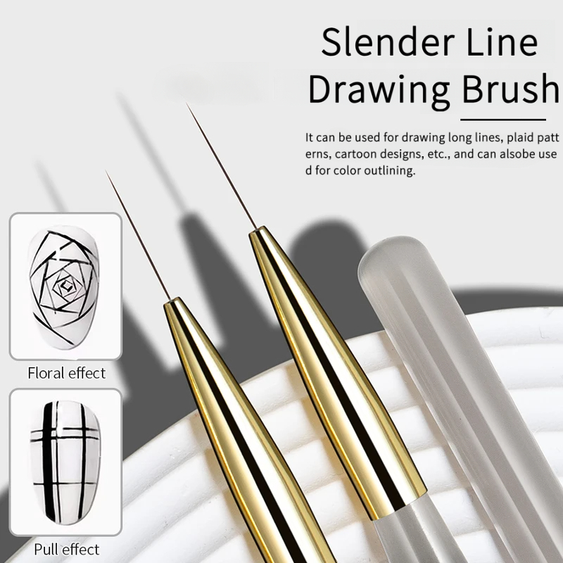 Detailing Brush Set - 1/2/5-teiliges Nail-Art-Liner-Pinsel-Set, ultradünner Pinsel für feine