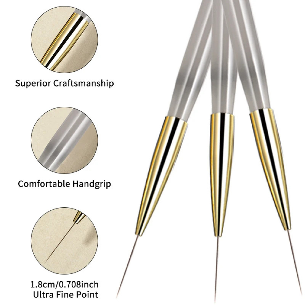 1/2/5-teiliges Nail-Art-Liner- – Detailing Brush Set Bewertung und Preis